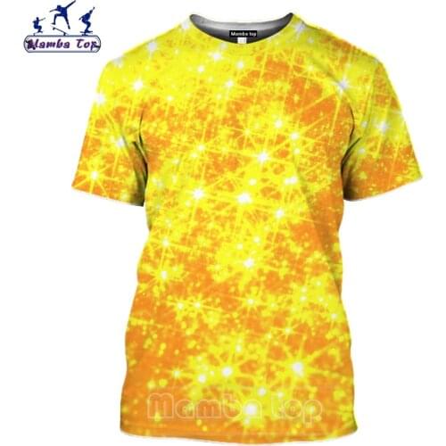 Mamba top Mens T-shirts 3D Print Gold T Shirt Summer Swim Diamond Tshirt Sport Funny Glow Yellow Women Men Punk Unisex Clothing