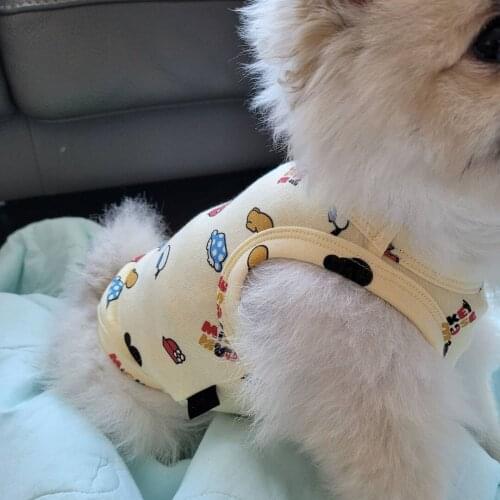 Comfortable Cotton Dog Costume for Small Medium Dogs Puppy Yorkshire Clothes Spring Chihuahua T-shirt Pet Clothes for Teddy Home