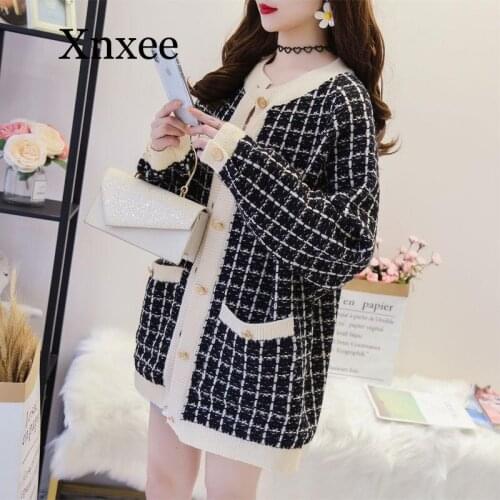 Spring Autumn Women Sweaters Knitted Loose Casual Sweater black Thick Women Clothing Cardigans Students Sweaters Women Coat