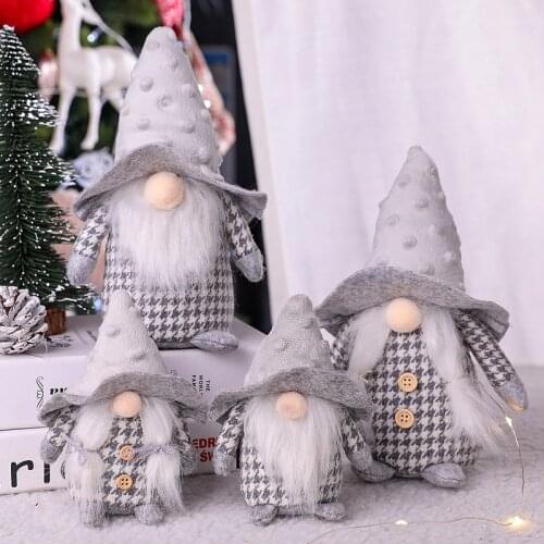 Knitted Hat Gnomes Santa Faceless Doll Merry Christmas Decorations for Home Ornament Xmas Gifts Navidad Noel Happy New Year 2022