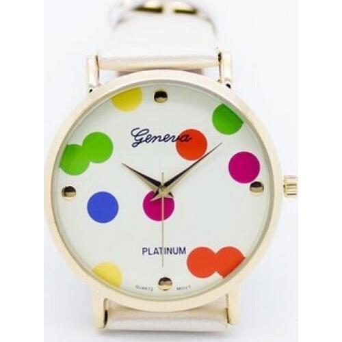 Geneva Platinum funny Dots wristwatch women Ladies Casual korean pop style Quartz watch new multicolor