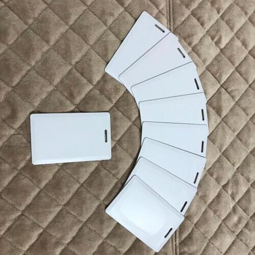 1000pcs/Lot 13.56Mhz MF S50 Proximity IC Smart Time Attendance Card RFID Card Tag 0.8mm Thin For Access Control System ISO14443A