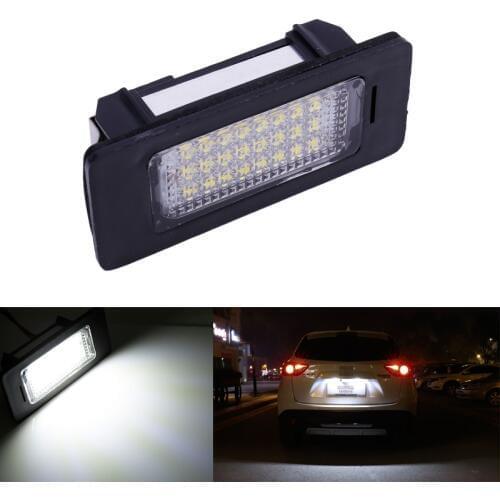 2pcs Car LED License Number Plate Light Lamp 12V 24 LED White Light Tail Light fit for Sportback 2011 Roadster 2010 Allroad 2010
