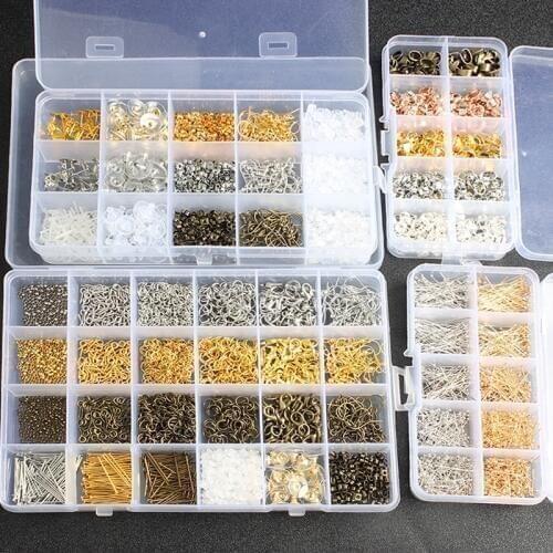 Jewelry Making accessories combination suit DIY box combination storage box opening ring lobster clasp pliers forceps ring clasp