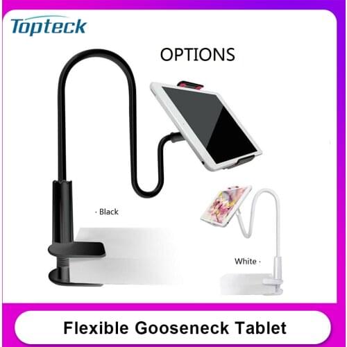 27 Inch Flexible Gooseneck Tablet Phone Stand Cell Phone Holder with Adjustable Mount For 4 inch to 10.6 inch Phones Tablets