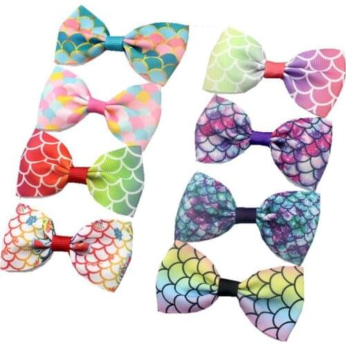 30 Pcs Dog Cat Grooming Product Fish Scale Handmade Puppy Dog Cat Bow Ties For Small Medium Dog Ties Dog Grooming Accessories