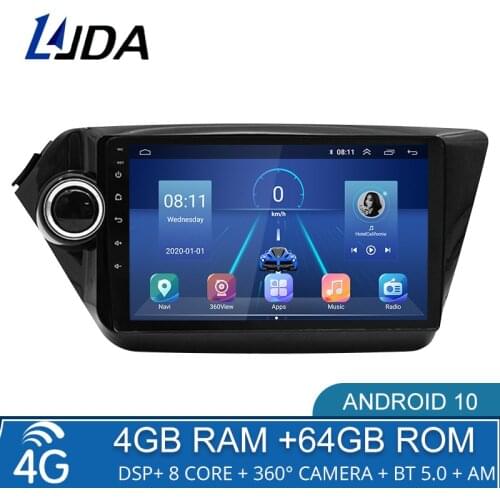 4G+64G DSP Android 10 Car Multimedia Player For KIA RIO 3 2011 2012 2013 2014 2015 2016 2Din Car Radio GPS Stereo WiFi Octa Core