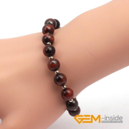 6mm 8mm red tiger eye bracelet natural stone bracelet Guardian stone for Capricorn free shipping wholesale