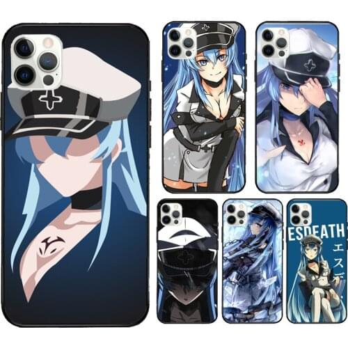 Esdeath Akame Ga Kill Phone Case For iPhone 11 Pro Max 12 mini 6S 7 8 Plus X XS Max SE 2020 XR Cover Coque