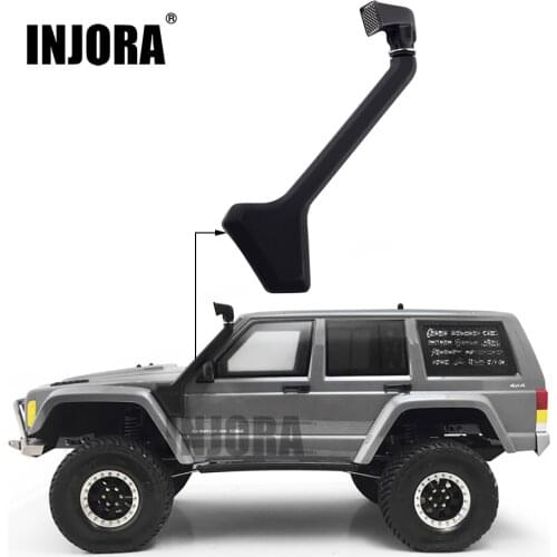 INJORA RC Car 1:10 Scale Black Rubber Snorkel for Axial SCX10 II 90046 90047 Body Shell Parts