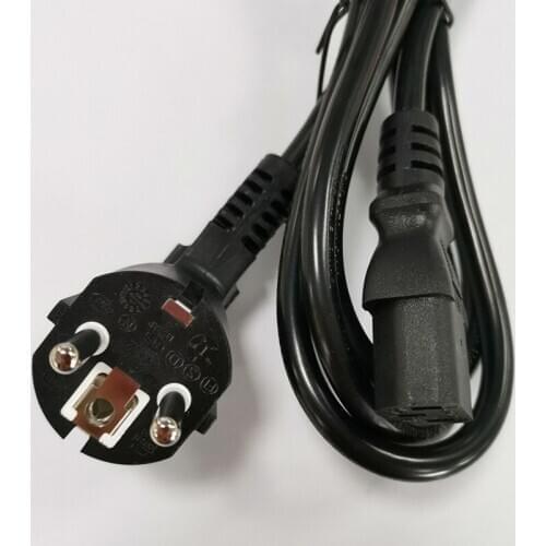 EU Plug Power Cable IEC C13 Computer Power Cable Extension Cord 1.8m European Power Cable 3 Pin For Monitor Printer Balance