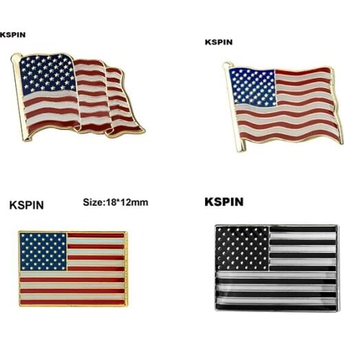 U.S.A flag lapel pin badge pins badges Square Shape