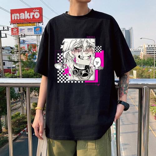 Danganronpa T Shirt Summer Dangan Ronpa Y2k Short-sleeved T-shirt Casual Komaeda Nagito Cosplay Tshirt Tops Tees Anime Tops