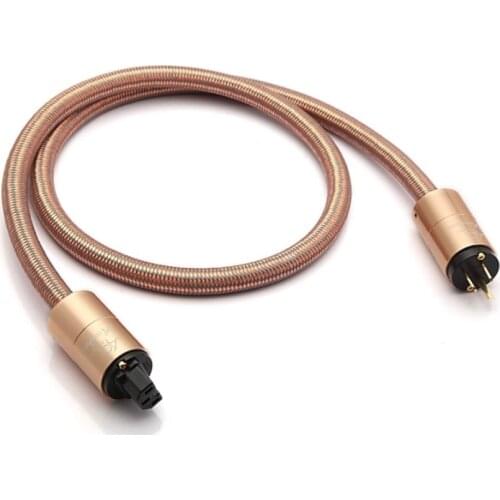 Hifi fever imported OFC US AC Power cord Gold-Plated US Plug Power plug for DVD Amplifier CD amplifier cable