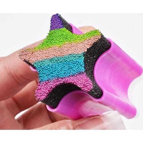 Nail Art Tool DIY Nail Art Stamping Scraper Gradient Sponge Print Head Seal Nail Art Polish Nail Decoration