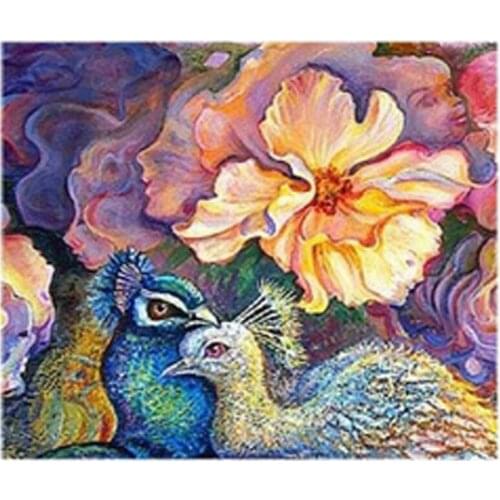 Peacock love patterns counted 11CT 14CT 18CT Cross Stitch Set DIY Cross-stitch Kits Embroidery Needlework Home Decor