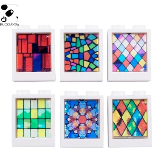 Mini Building Block Brick Accessories Compatible with 60592 Windows City Instruction 1X2X2 Church Figures Parts Children Toys