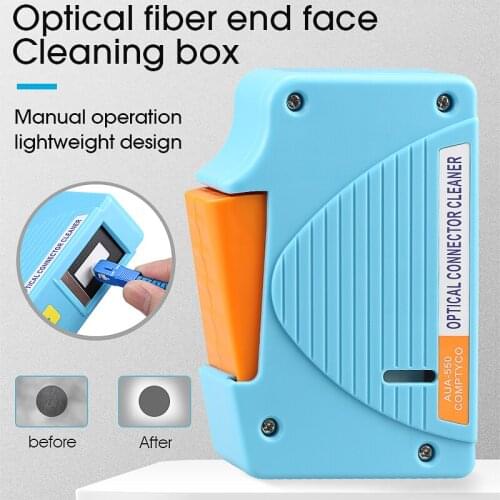 SC/ST/FC/LC Fiber End Face Cleaning Box Fiber Wiping Tool Pigtail Cleaner Cassette Ftth Optic Fiber Cleaner Tools