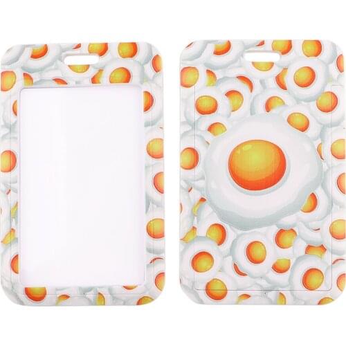 PC3328 Poached Egg Bank Credit Card Holder Wallet Bus ID Name Work Card Holder For Man Women Card Cover Business Card