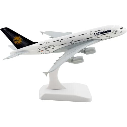 20cm Aircraft Airbus A380 Germany Lufthansa Alloy Plane Model Toys Children Kids Gift for Collection
