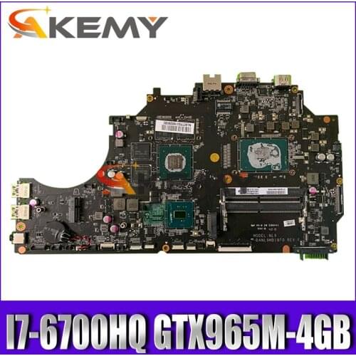 DANL9MB18F0 Laptop motherboard for ThundeRobot 911M original mainboard I7-6700HQ GTX965M-4GB