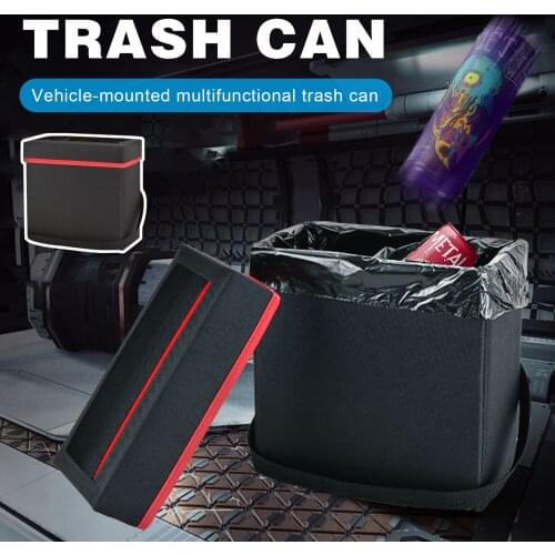 Multifunction Car Trash Can Hanging Collapsible and Portable Car Garbage Bin Car Styling