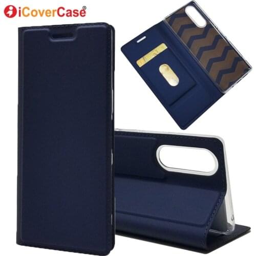 Fashion Leather Flip Cases For Sony Xperia XZ5 Phone Case Cover Mobile Accessories Book Wallet Bag Stand Card Slot