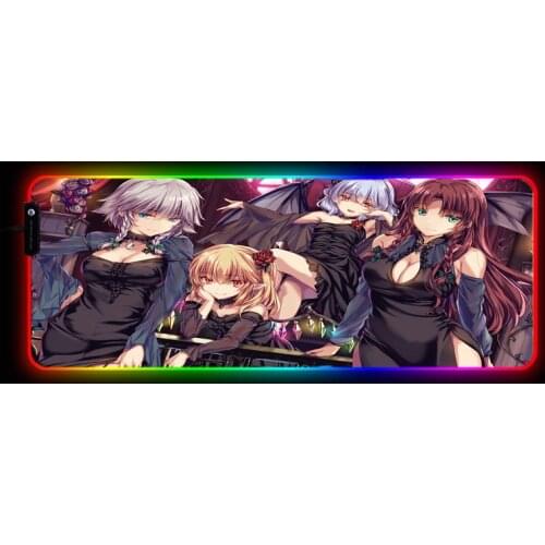 MRGBEST Japanese Anime Gaming Mouse Pad RGB Computer Mousepad Large Rubber Desk Keyboard Mouse Pad Mat Gamer Dropshipping