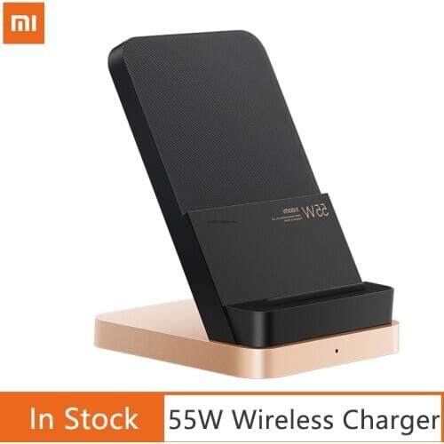 Original Xiaomi Wireless Charger 55W Max Vertical Air-cooled Wireless Charging Fast Charger For Xiaomi 10Pro Smart Phone Charger