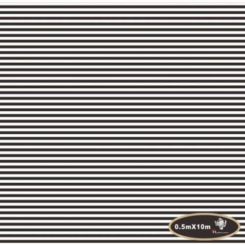 Excellent quality black&white stripes hydrographics film water transfer printing film 50cm*10m aqua print HFP048