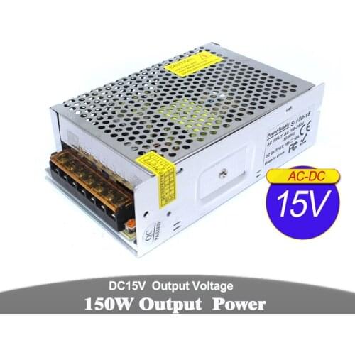 DC15V 10A 150W Power Supply Switch LED Driver Transformers 220V 110V AC-DC 15V Power Source for CCTV camera Stpper CNC Lighting