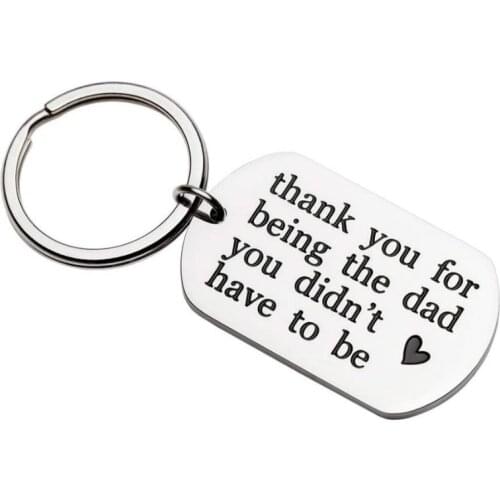 Father Day Gifts Step Dad Keychain Gifts for Stepfather Father Birthday Gift for Step Dad Father Key Chain