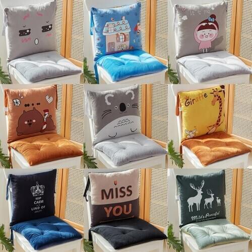 Seat Cushion Cushion Cushion Integrated Office Long-Sitting Chair Backrest Stool Seat Student Seat Cushion Thickened Winter