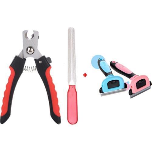 Professional Pet Cat Dog Nail Clipper Comb Set Cutter Stainless Steel Grooming Clean Scissors Trimmer Clippers for Cats Dogs