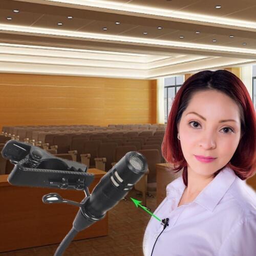 Professional Condenser Cardioid Clip Lapel Lavalier Microphone for Sennheiser Wireless BodyPack Transmitter 3.5 mm Lockable