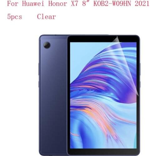 Transparent Anti-scratch Protective Film For Huawei Honor X7 8" KOB2-W09HN 2021,5pcs in 1 package