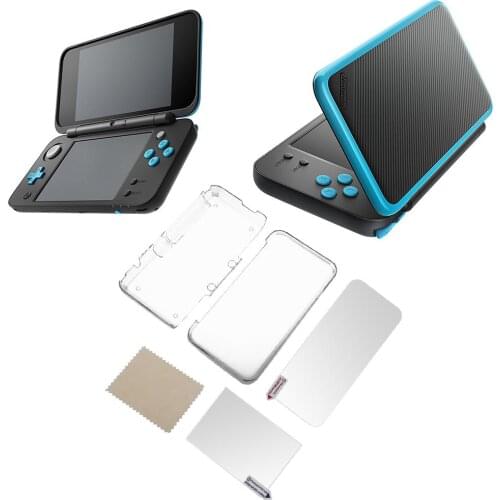 Transparent Protective Cover Case + Screen Film LCD Screen Protector for Nintendo NEW 2DS XL