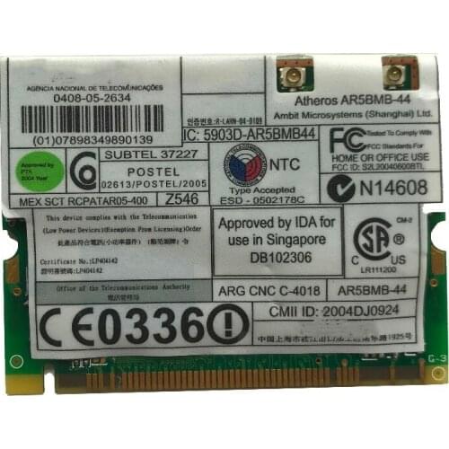 SZWXZY Original For Lenovo IBM T40 T41 T42 T43 X40 X41 R50 R51 Notebook Wireless Network Card 39T0355 Free Shipping