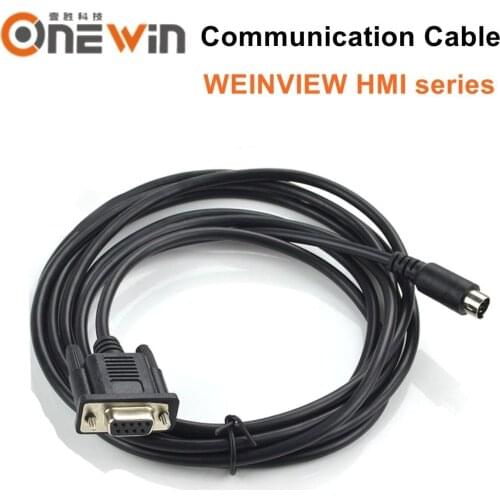 WEINVIEW/WEINTEK HMI touch screen connect PLC program cable communication between the PLC and HMI