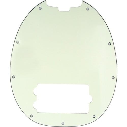 Musiclily 9 Hole Bass Pickguard for Musicman Stingray Bass, 3Ply Ivory