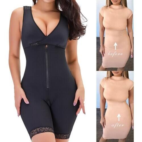 Full Magic Body Shaper Women Waist Trainer Bodysuit Butt Lifter Open Crotch Corset Slimming Sheath Plus Size Push Up Underwear