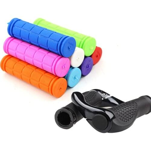 1 Pair Men Women Bicycle Grips Colorful MTB Road Bike Handlebar Grips Rubber Anti-slip Protective Cover Bicycle Accessories