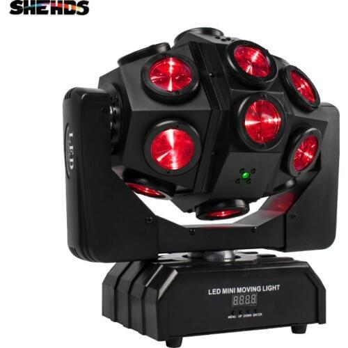 18x12W RGBW Led Moving Head Laser Beam Laser Promise Rotation Angle DJ Disco Stage Bar Dance Hall Using Effect Lights SHEHDS