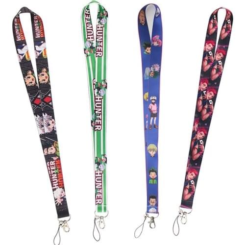 24pcs/lot MD203 DMLSKY Anime Lanyard Keychain keys Badge ID Card Mobile Phone Rope Kids Gifts Lanyards ID Badge Holder