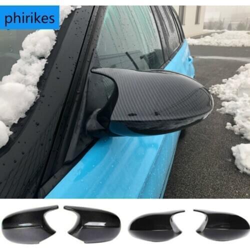 2xMirror Cover E90 Car Side Door Rearview Side Mirror Cover Cap For BMW E90 E91 2005-2007 E92 E93 2006-2009 M3 Style E80 E81 E87