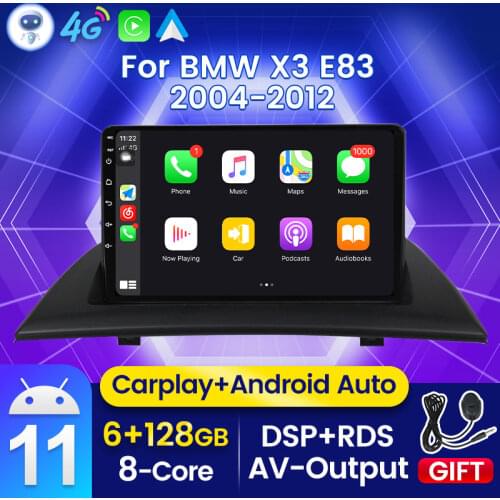 4Core 1G+32G Android 10.0 For BMW X3 E83 2004 2005 2006 2007 - 2012 Car Multimedia Video Player 2.5D IPS Screen FM Radio Carplay