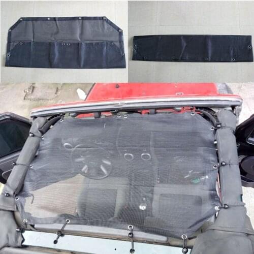 Accessories Car Styling 2/4 Doors Car Cover SunShade Roof Top Mesh UV Proof Protection Net For Jeep Wrangler 2007-2017
