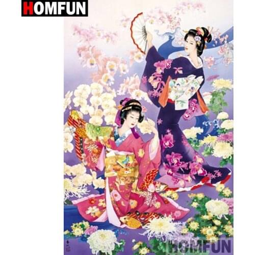 HOMFUN Full Square/Round Drill 5D DIY Diamond Painting "Beauty flower" 3D Embroidery Cross Stitch 5D Home Decor Gift A26962