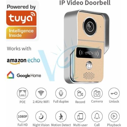 5pcs/lot Free shipping 1080P wireless doorbell camera waterproof rainproof cover video doorphone wifi audio door bell VF-DB04