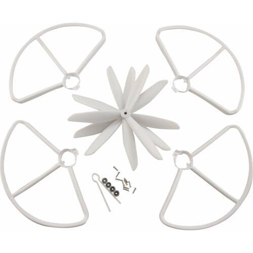 BLLRC accessories 4PCS protective cover propeller For MJX B2C B2W Bugs 2 D80 F18 F200SE aircraft spare parts UAV-White